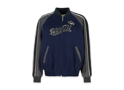 MARNI Satin Bomber Jacket "Blue"