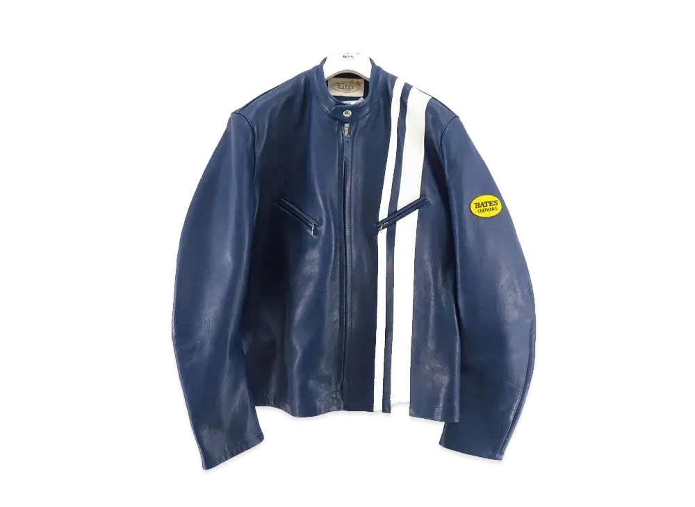 JUNYA WATANABE Oiled Soft Leather Bates Jacket #1 "Blue/White"