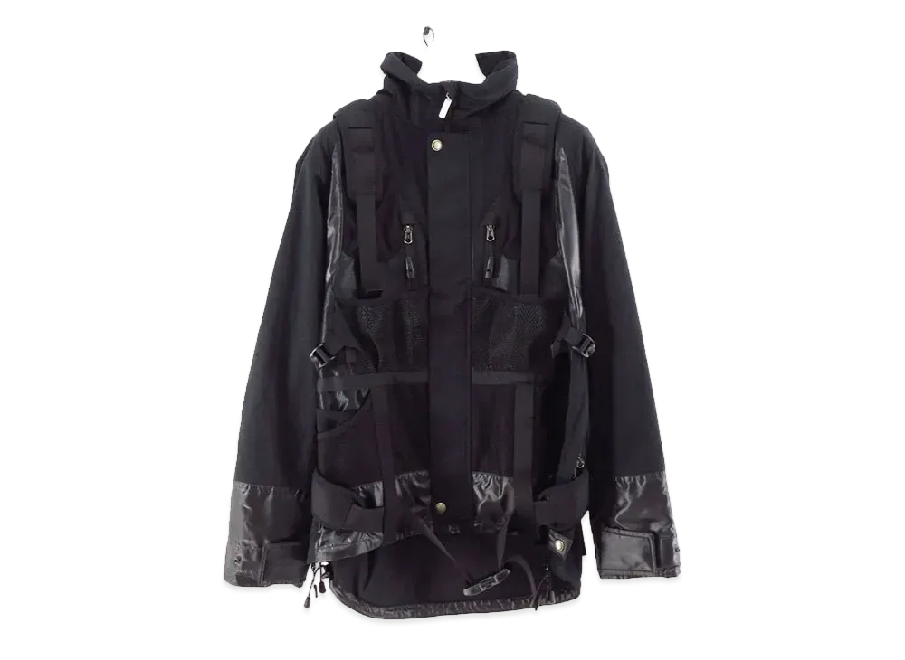 JUNYA WATANABE Cotton Nylon Lip x Ester Taffeta Jacket "Black"