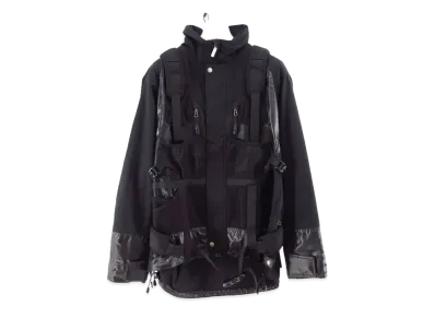 JUNYA WATANABE Cotton Nylon Lip x Ester Taffeta Jacket "Black"