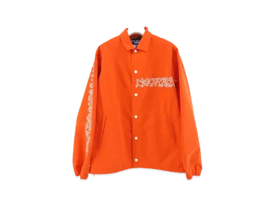 JUNYA WATANABE Nylon Twill Laminate Print Coach Jacket Keith Haring "Orange/White"