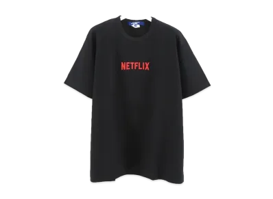JUNYA WATANABE Cotton Jersey Print Netflix T-Shirt "Black/Red"