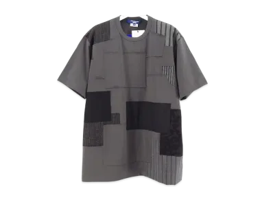 JUNYA WATANABE MAN Cotton Jersey Multi-Material Patchwork T-Shirt "Gray"