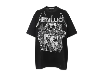 JUNYA WATANABE Women Cotton Jersey Metallica Band T-Shirt "Black"