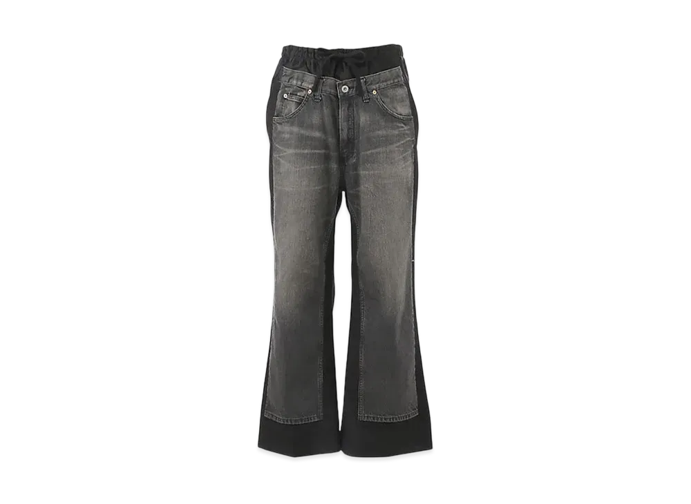 JUNYA WATANABE Pants Cotton Denim/Wool Ester Serge "Black"