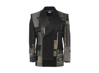 JUNYA WATANABE Jacket Cotton Denim/Multi-Material Patchwork "Black/Mix"