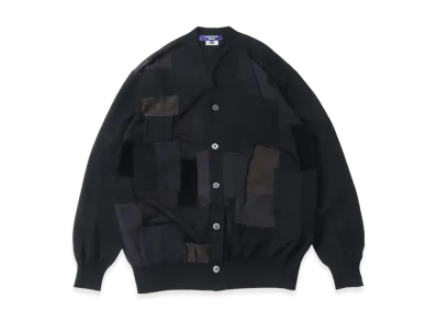 JUNYA WATANABE MAN Multi-Material Mix Intarsia Pattern "Black"