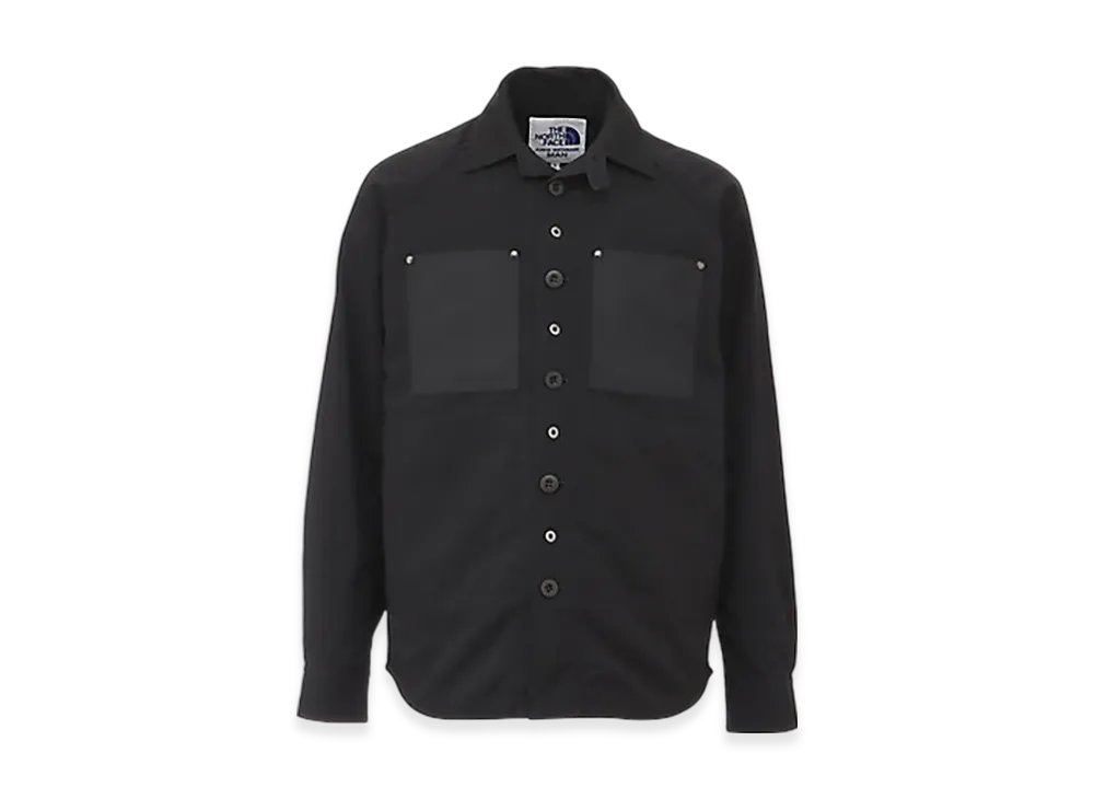 JUNYA WATANABE MAN x The North Face Nylon Oxford / Polyester Matte Cloth / Cotton Linen Summer Corduroy W Name Blouson "Black"