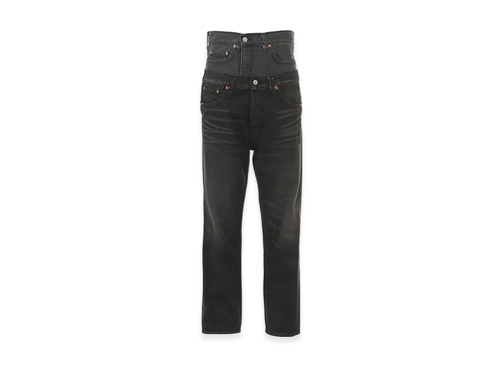 JUNYA WATANABE MAN x LEVI'S Pants Cotton Denim Garment Treated Customized W Name "Black"