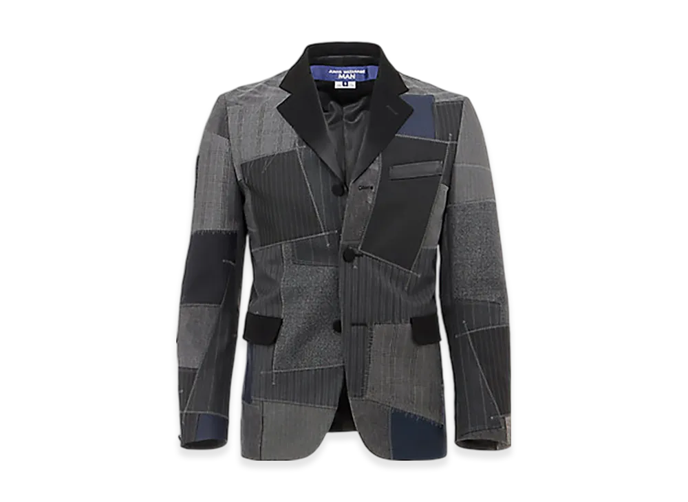 JUNYA WATANABE MAN Cotton Denim/Multi-Material Patchwork "Black"