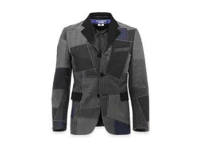 JUNYA WATANABE MAN Cotton Denim/Multi-Material Patchwork "Black"