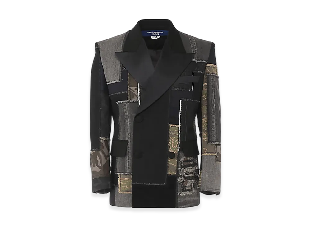 JUNYA WATANABE MAN Jacket Cotton Denim / Multi-Material Patchwork "Black"