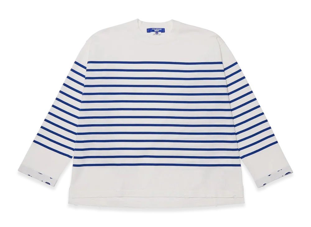 JUNYA WATANABE MAN Cotton Jersey Stripes "Blue/Off"