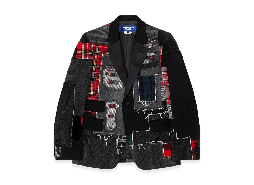 JUNYA WATANABE MAN Cotton Denim / Multi Fabrics Patchwork "Black/Mix"