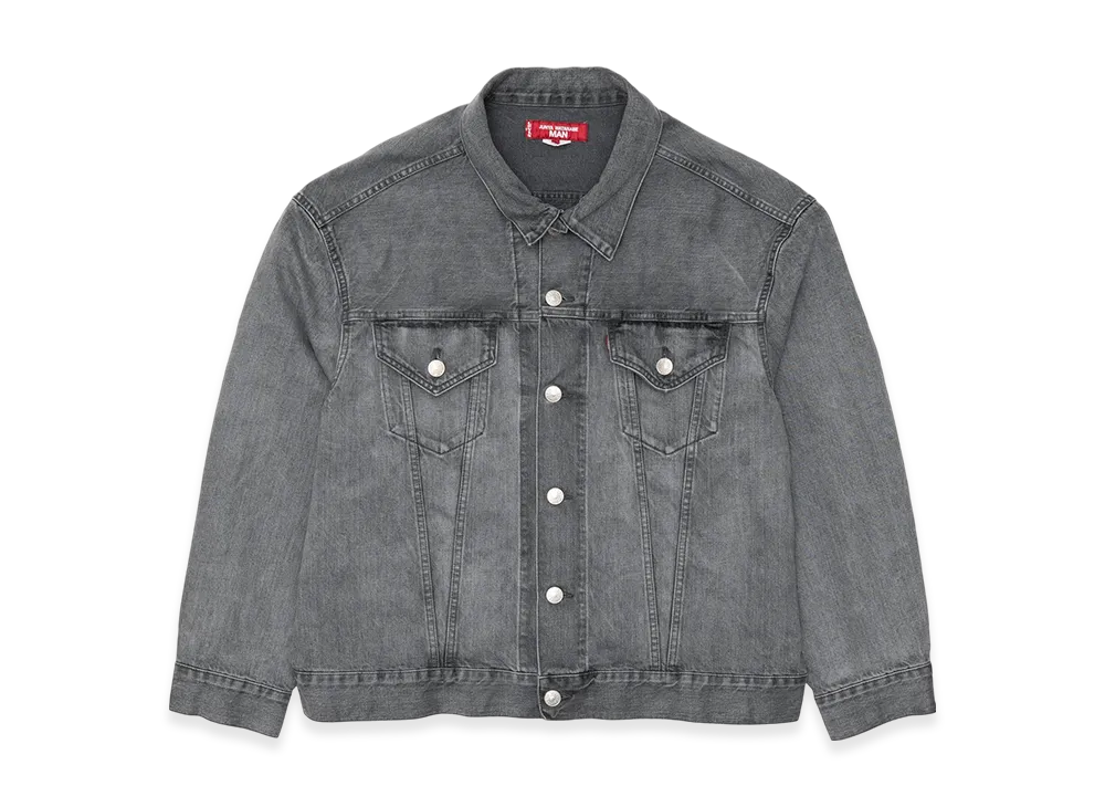 JUNYA WATANABE MAN x LEVI'S Cotton Selvedge Denim Garment Treated W Name "Grey"