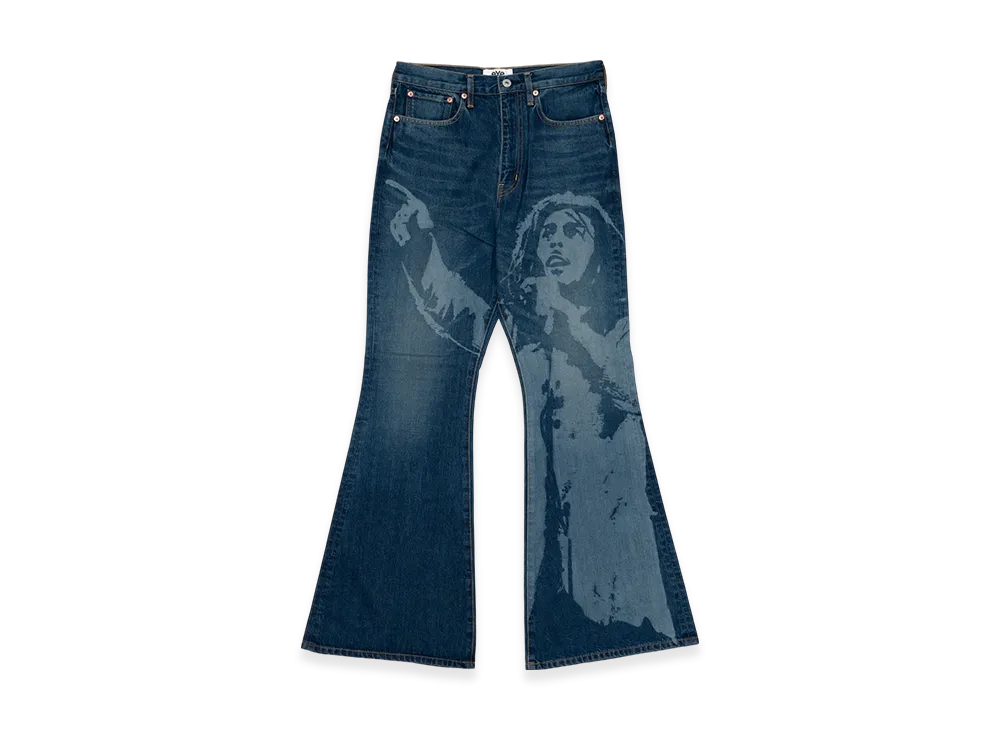 JUNYA WATANABE MAN Cotton Selvedge Denim Garment Treated Bob Marley "Indigo/Beige"