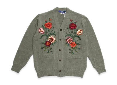 JUNYA WATANABE MAN Cotton Flower Embroidered Cardigan "Multi/Color"