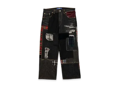 JUNYA WATANABE MAN Patchwork Jeans "Black/Red/Cream"