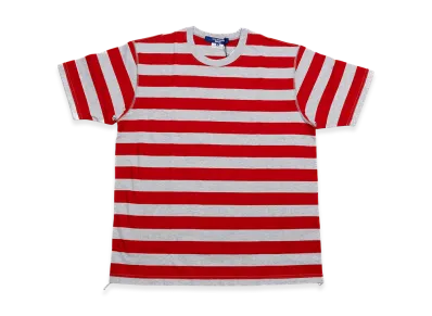 JUNYA WATANABE MAN Striped S/S Tee "Red/Grey"