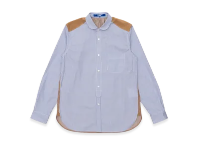JUNYA WATANABE MAN Cotton Stripe/Cotton Flannel "Wh/Nv/Blu/Beige"