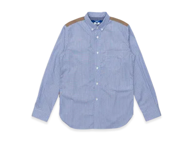 JUNYA WATANABE MAN Cotton Stripe/Nylon Taffeta "Sa//Wh/Nv/Beige"