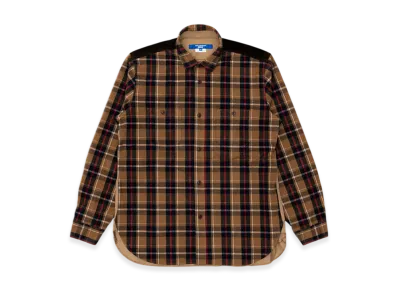 JUNYA WATANABE MAN Cotton Flannel Check X Cotton Moleskin "Black/Red/Brown/Beige"