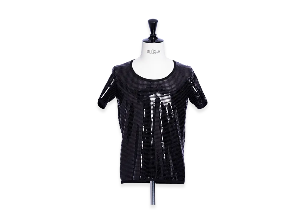 JUNYA WATANABE Women's Spangle U-Neck Tee "Black"