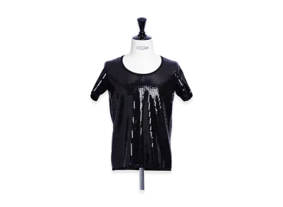 JUNYA WATANABE Women's Spangle U-Neck Tee "Black"