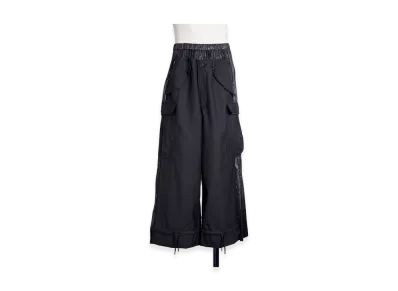 JUNYA WATANABE Gabardine x Satin Cargo Pants "Black"