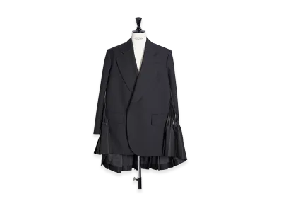 JUNYA WATANABE Women's Pleats Docking Cape Jacket "Black"