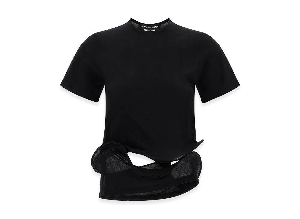 JUNYA WATANABE Women's Sculptural Background T-Shirt "Black"
