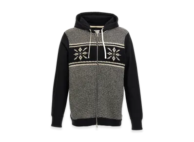 JUNYA WATANABE Jacquard Insert Hoodie "Black"