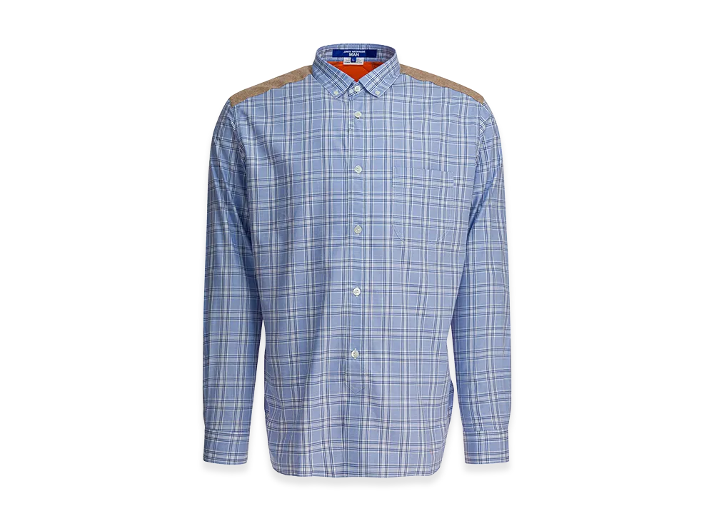 JUNYA WATANABE Check Shirt With Quilted Inserts "Black"