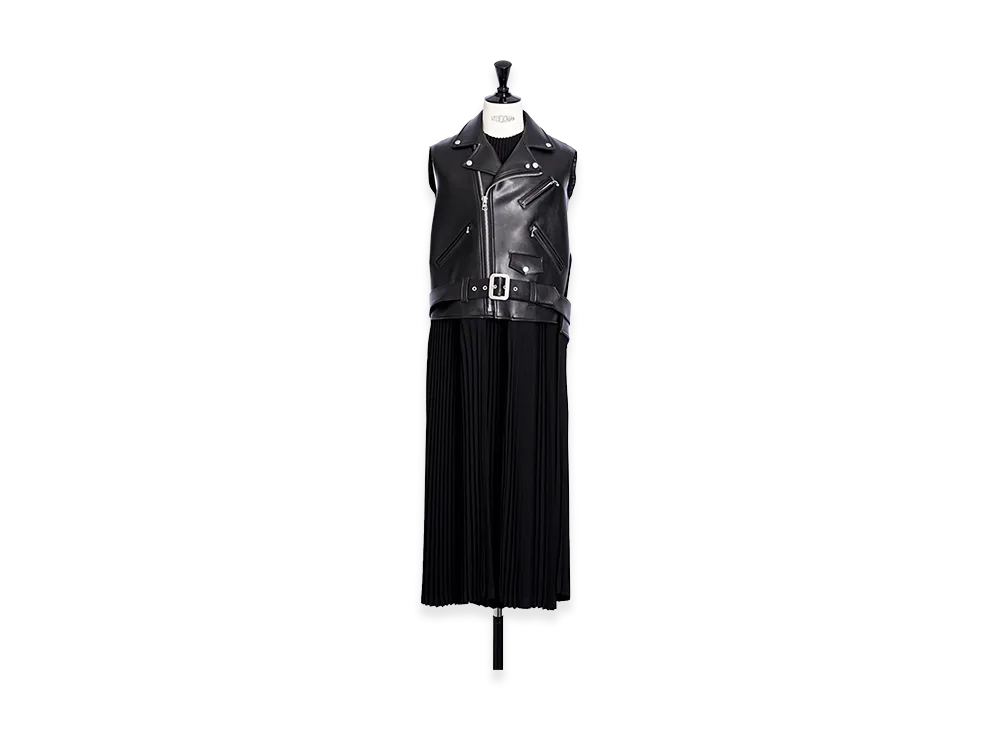 JUNYA WATANABE Women's Leather Jacket Docking Drsss "Black"