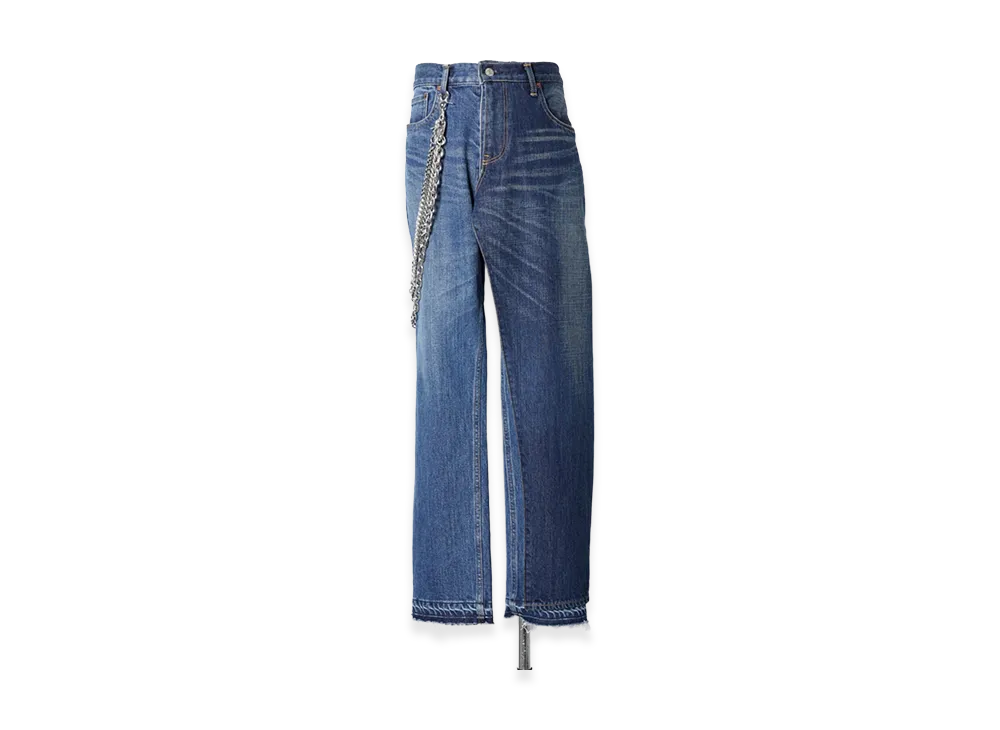 JUNYA WATANABE x LEVI'S Wrap Denim Pants with 4Wallet Chain "Blue"