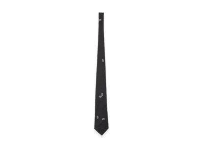 JUNYA WATANABE MAN Silk Jacquard Paisley Tie (8.5cm) "Black"