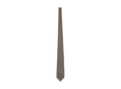 JUNYA WATANABE MAN Silk Stripe Tie (8cm) "Black/White/Yellow"