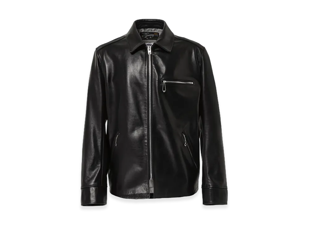 eYe JUNYA WATANABE MAN x Stussy W-Name Birth of Venus Print Leather Jacekt "Black"