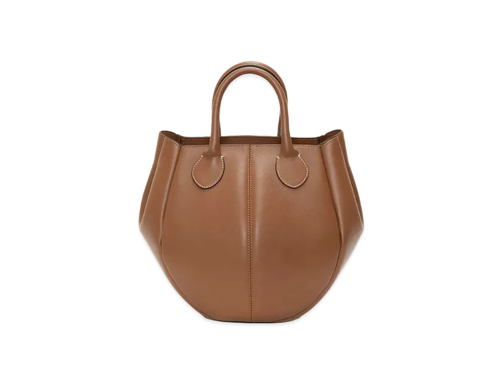 JW ANDERSON Small Punch Tote Leather Shoulder Bag "Brown"