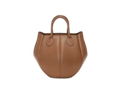 JW ANDERSON Small Punch Tote Leather Shoulder Bag "Brown"