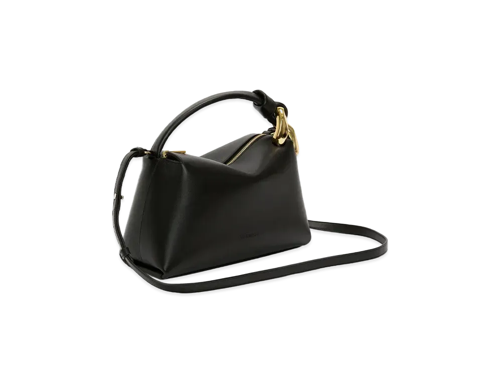 JW ANDERSON Corner Leather Top Handle Bag "Black"