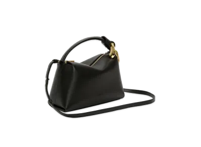 JW ANDERSON Corner Leather Top Handle Bag "Black"