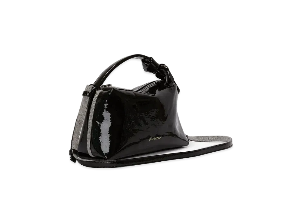JW ANDERSON Corner Coated Denim Top-Handle Bag "Black"