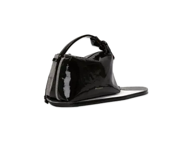 JW ANDERSON Corner Coated Denim Top-Handle Bag "Black"