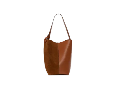 JW ANDERSON Corner Bucket Suede Cross-Body Bag "Brown"