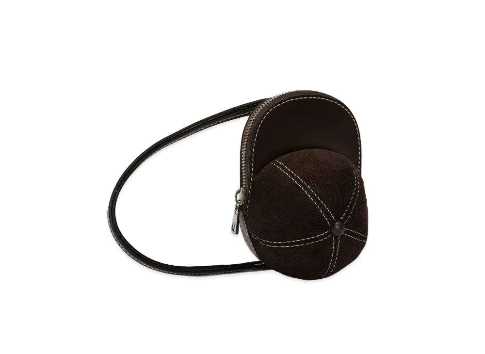 JW ANDERSON Mini Cap Corduroy Crossbody Bag "Brown"