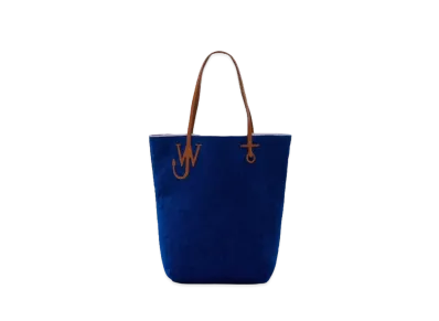 JW ANDERSON Tall Anchor Chenille Tote Bag "Navy"