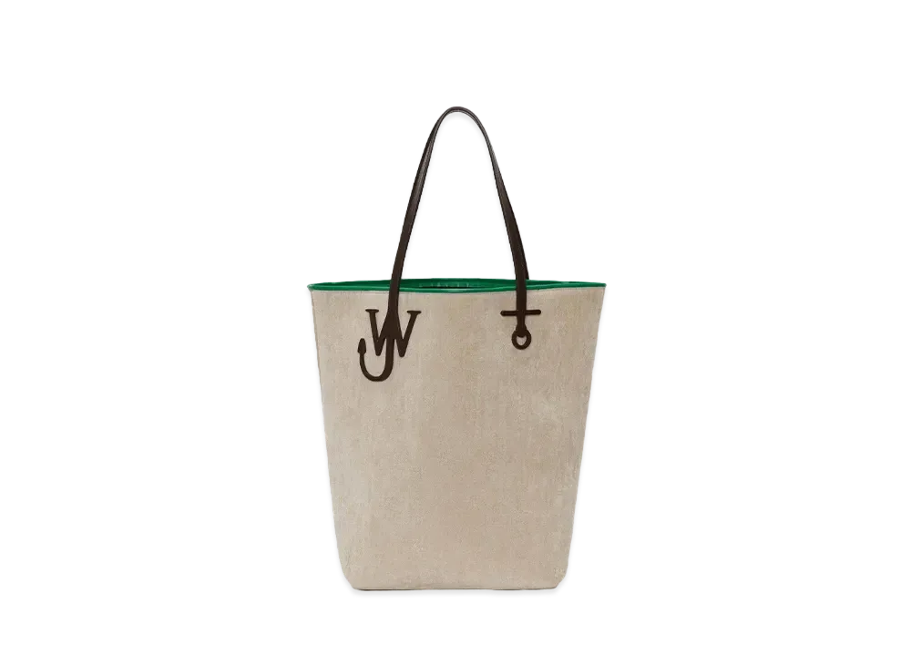 JW ANDERSON Tall Anchor Chenille Tote Bag "Beige"