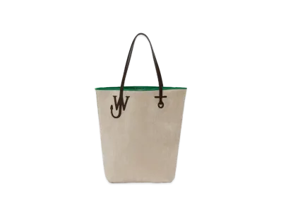 JW ANDERSON Tall Anchor Chenille Tote Bag "Beige"