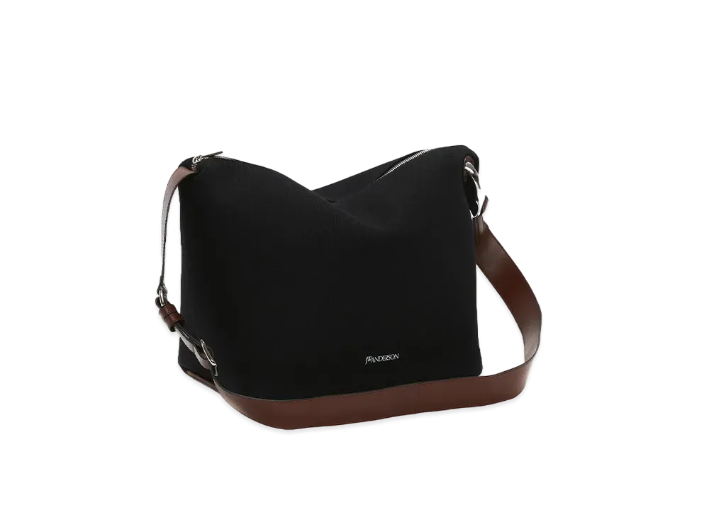JW ANDERSON Corner Leather Cross-Body Bag "Black"